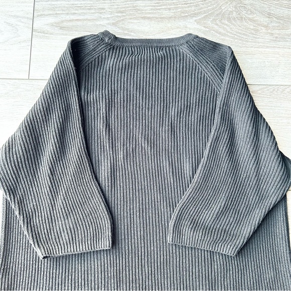 Oak+Fort Black Rib Knit Draped Sweater - Picture 11 of 12